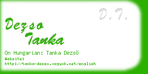 dezso tanka business card