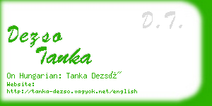 dezso tanka business card